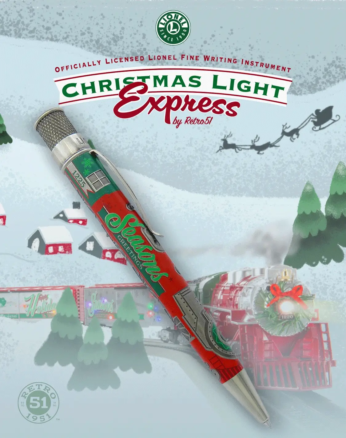 Retro 1951 Lionel Trains Christmas Light Express - Image 2