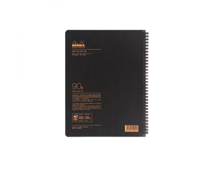 Rhodia A4 Meeting Book- Black - Image 3