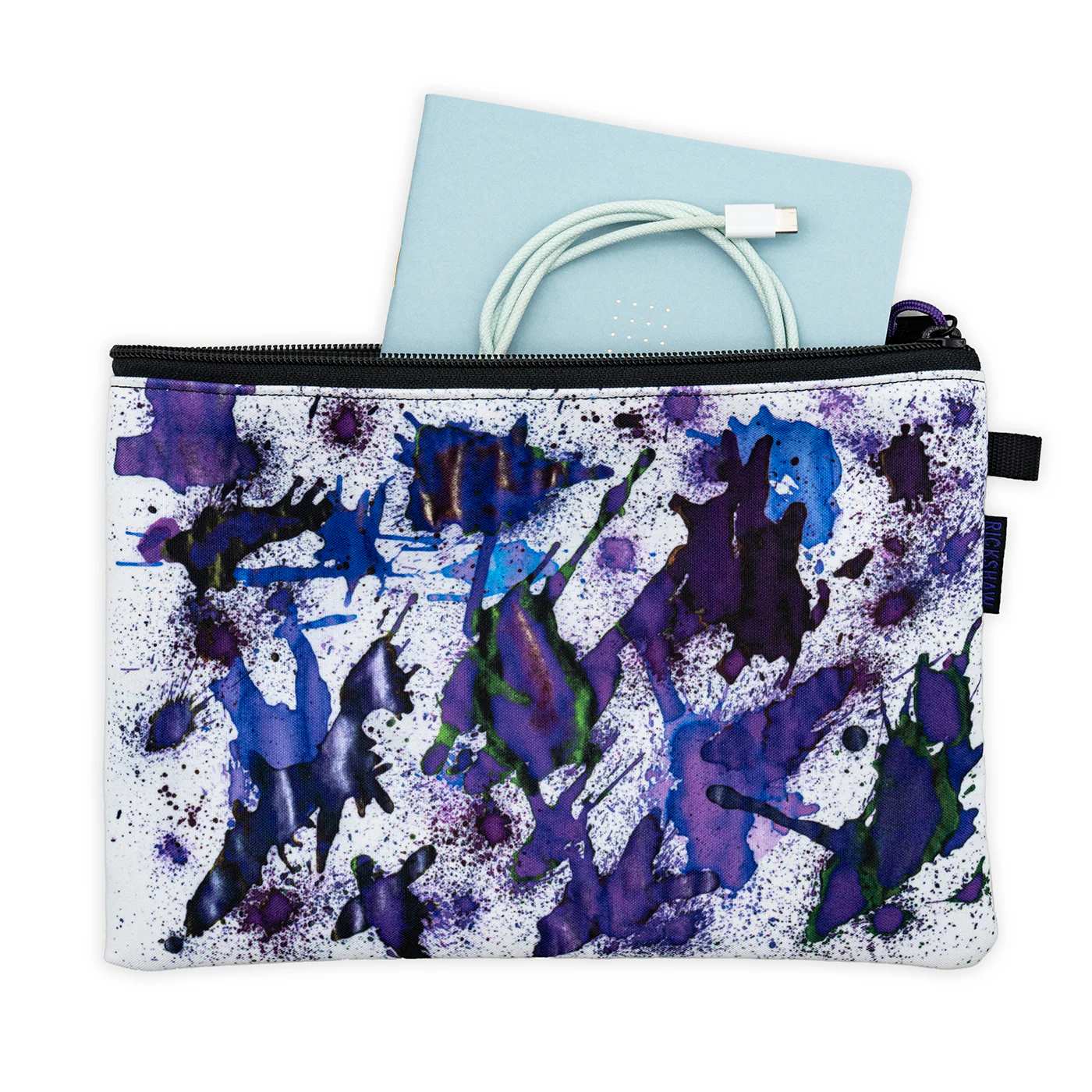 Rickshaw Large Utility Case A5 - Purple Splatter - Image 3