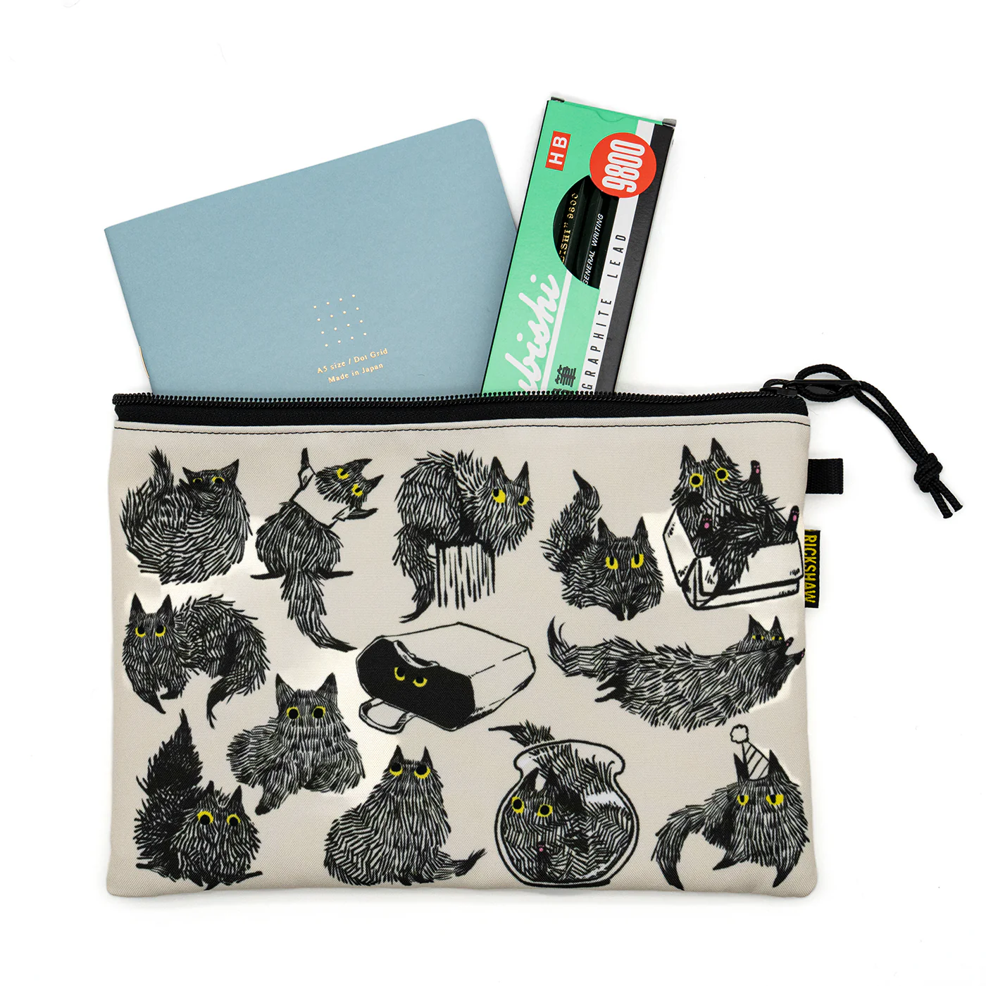 Rickshaw Large Utility Case A5 - Yuki Cat - Image 2