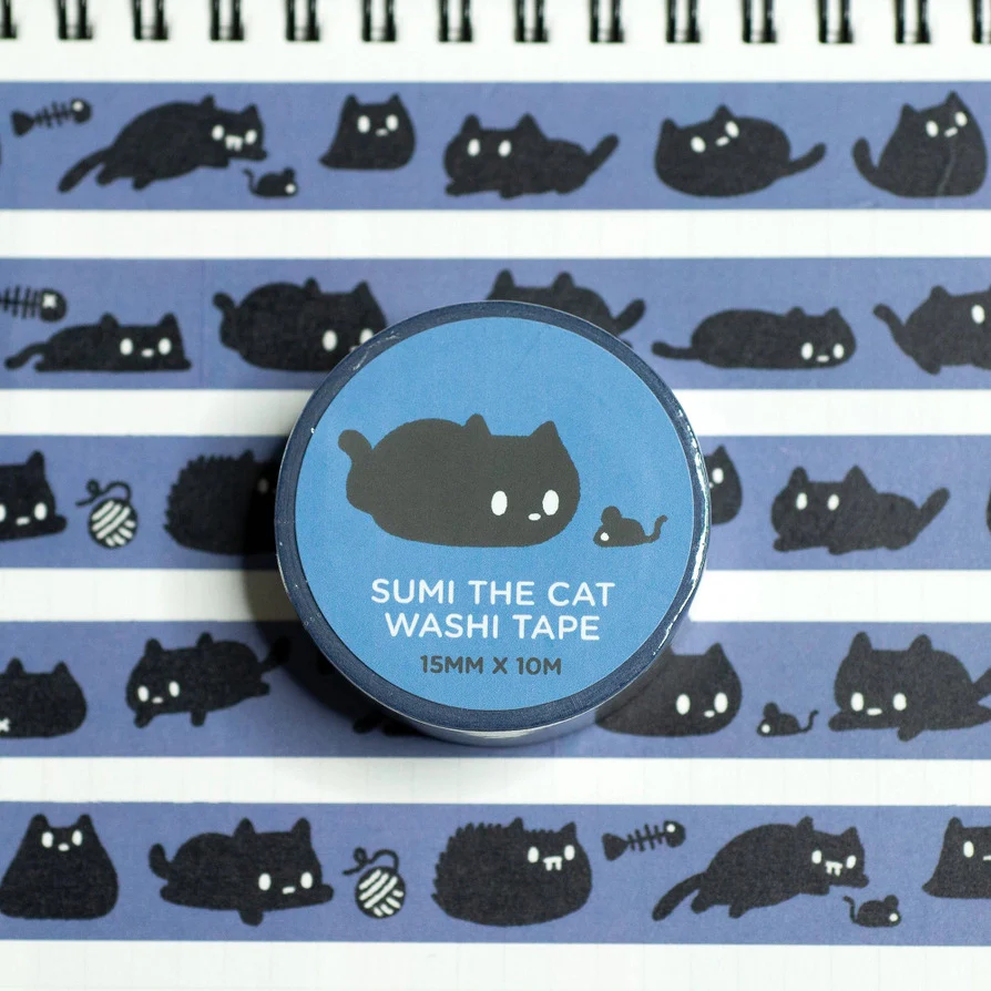 Robot Dance Battle - Sumi the Cat Washi Tape