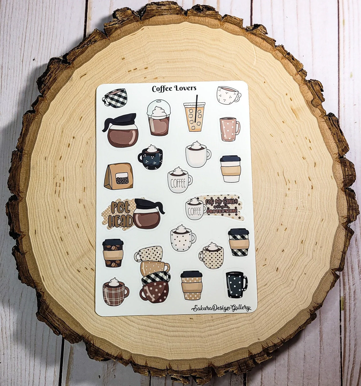 Sakura Design Gallery - Vinyl Stickers - Coffee Lovers - Image 2
