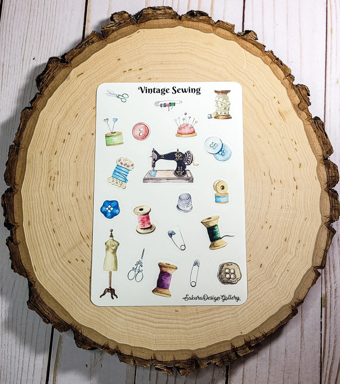 Sakura Design Gallery - Vinyl Stickers - Vintage Sewing - Image 2