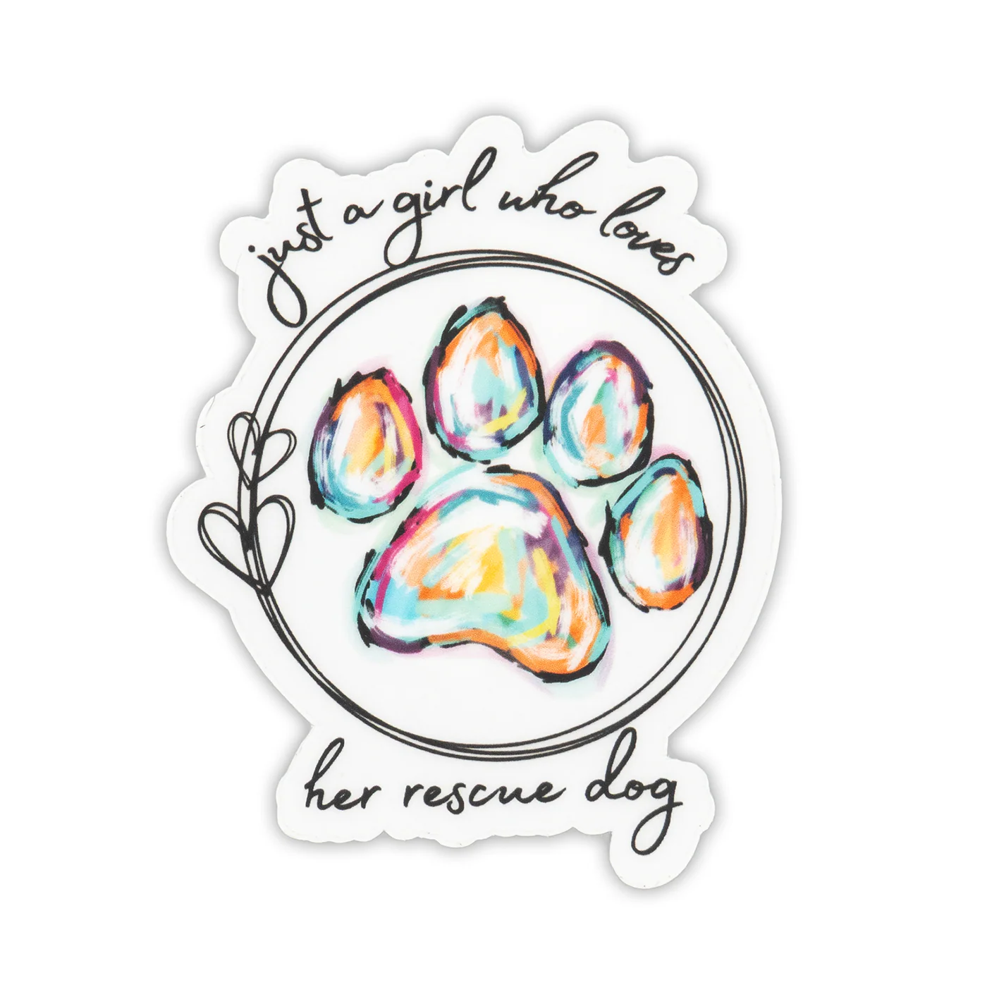 Savannah and James Co - Vinyl Sticker - Girl Who Loves Her Rescue Dog
