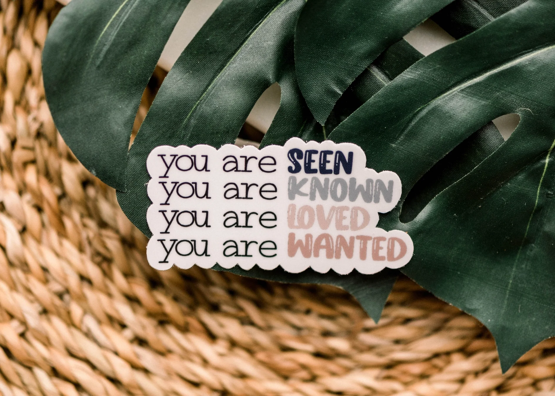 Savannah and James Co - Vinyl Sticker - You Are Seen, Wanted and Loved - Image 2
