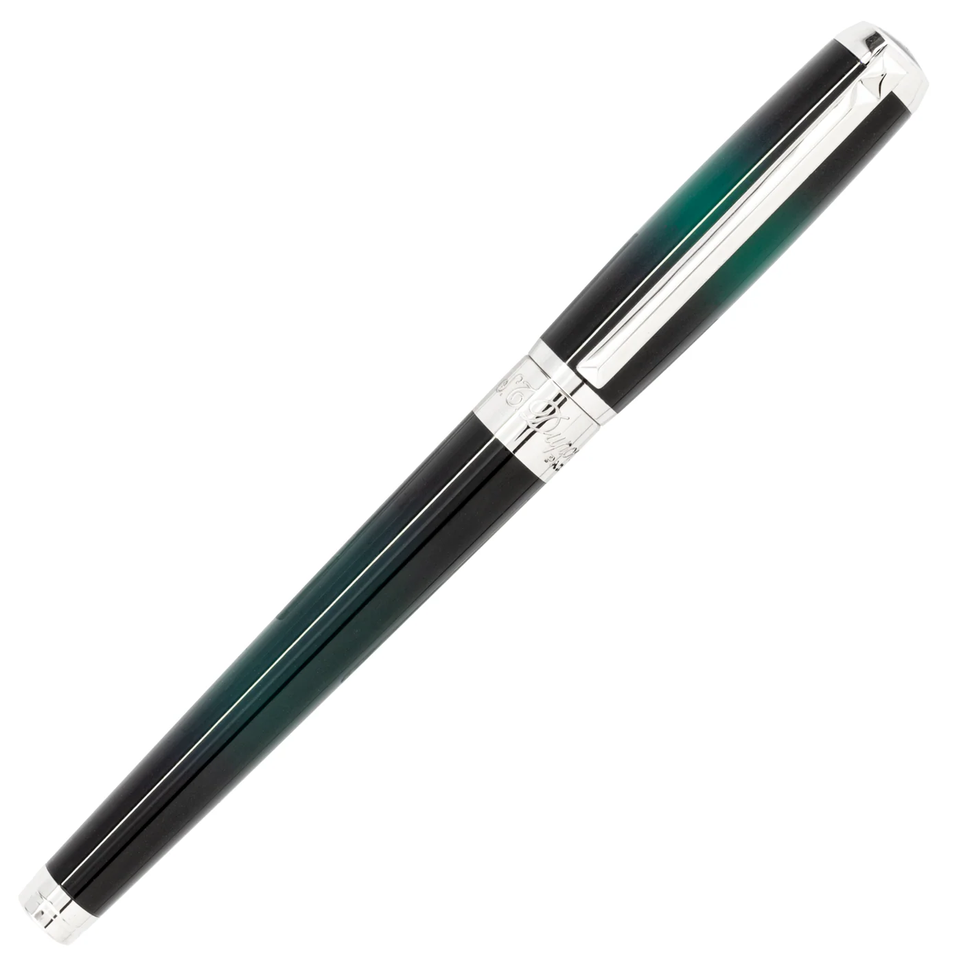 ST Dupont D Line - Atelier Green Sunburst & Chrome Fountain - Image 2