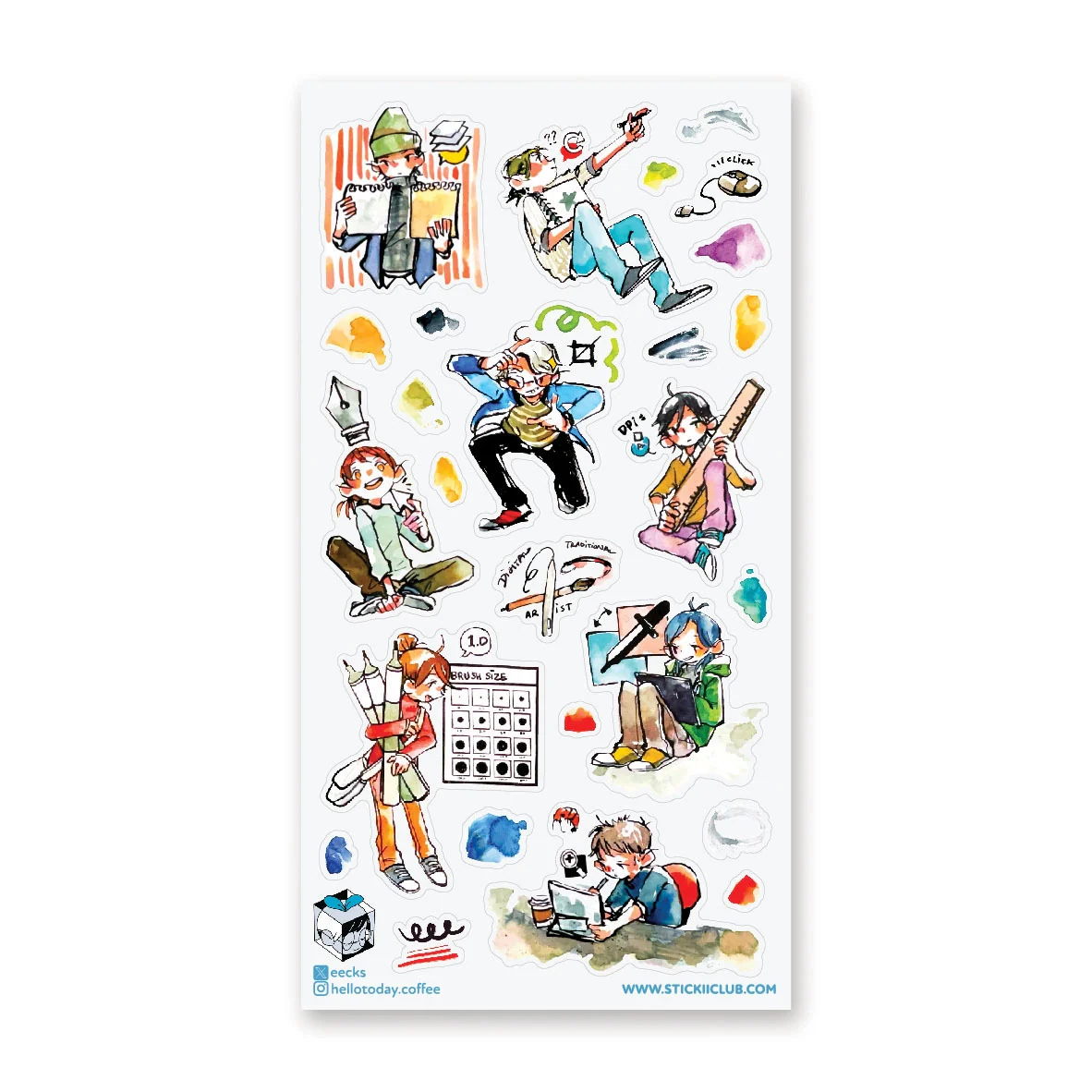 STICKII Sticker Sheet - Artist's Life