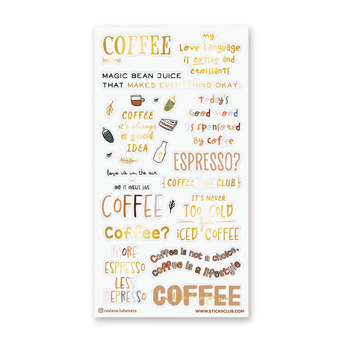 STICKII Sticker Sheet - Espresso Yourself
