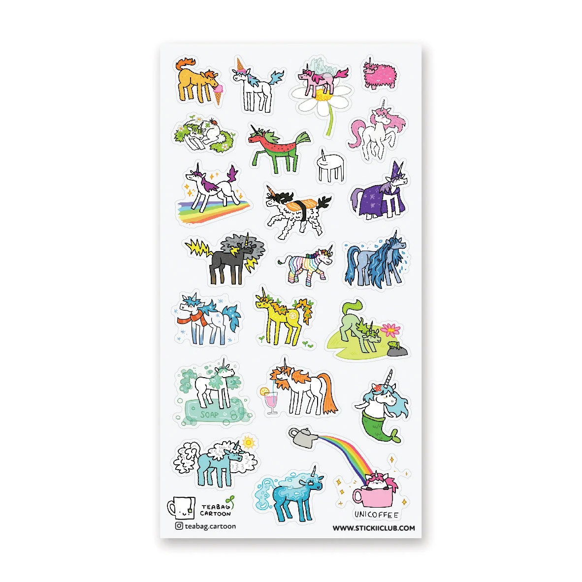 STICKII Sticker Sheet - Uni Cool Hybrids