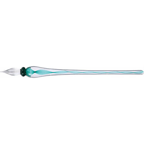 Teranishi Glass Dip Pen - Green Ribbon