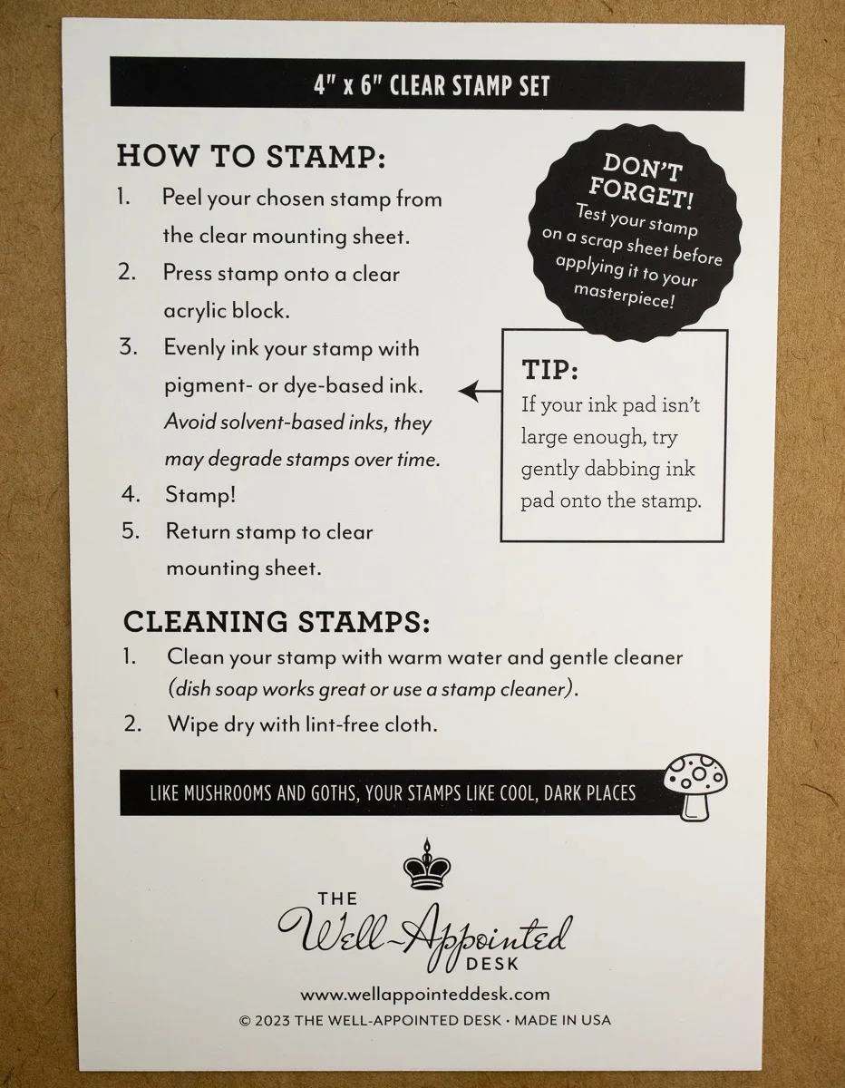 The Well Appointed Desk - Clear Stamp Set - Nibs & Ink - Image 2