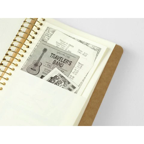 TRAVELER'S COMPANY A6 Slim Spiral Ring Notebook - Paper Pocket - Image 3