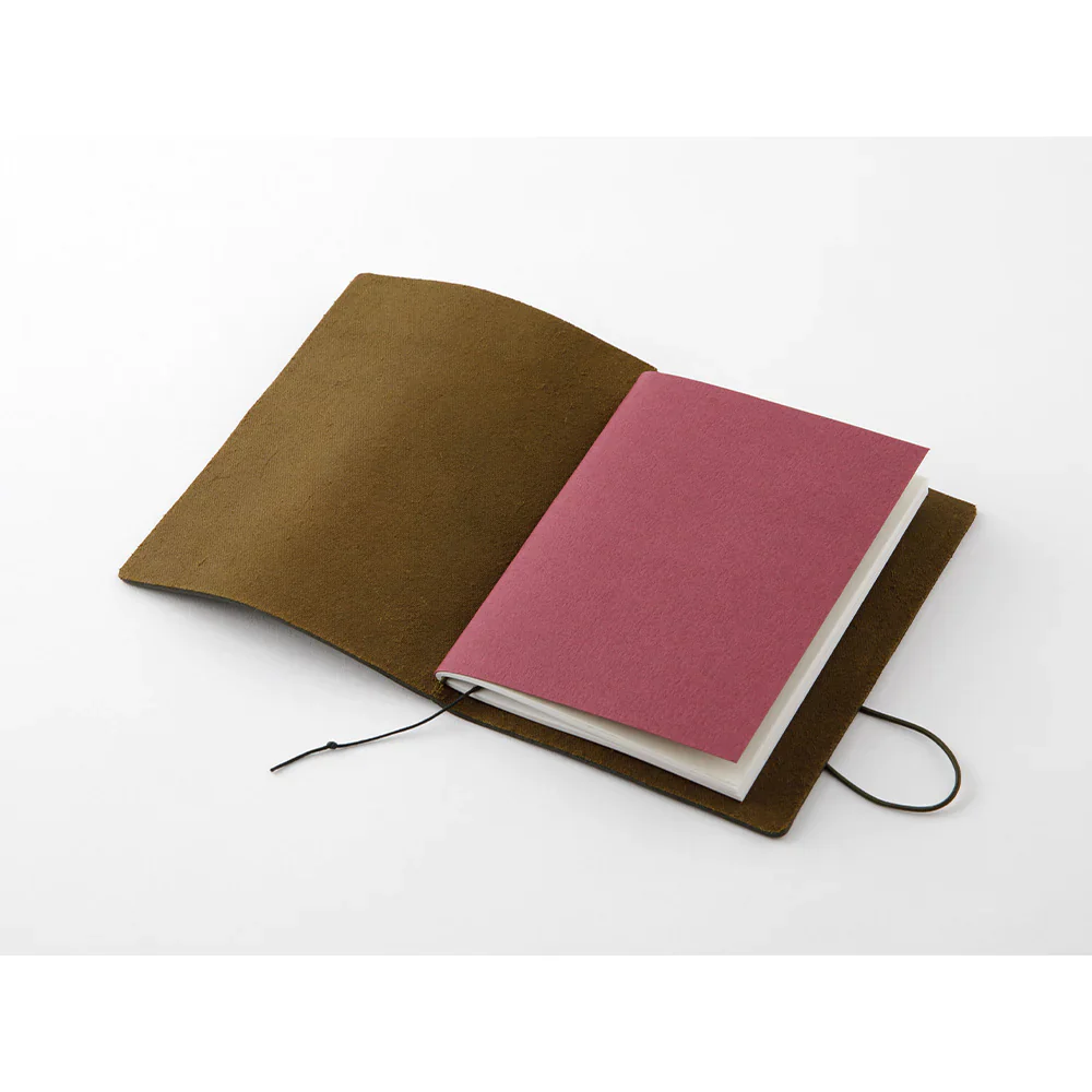 TRAVELER'S COMPANY Passport Sized Leather Notebook Kit - Olive Green - Image 2