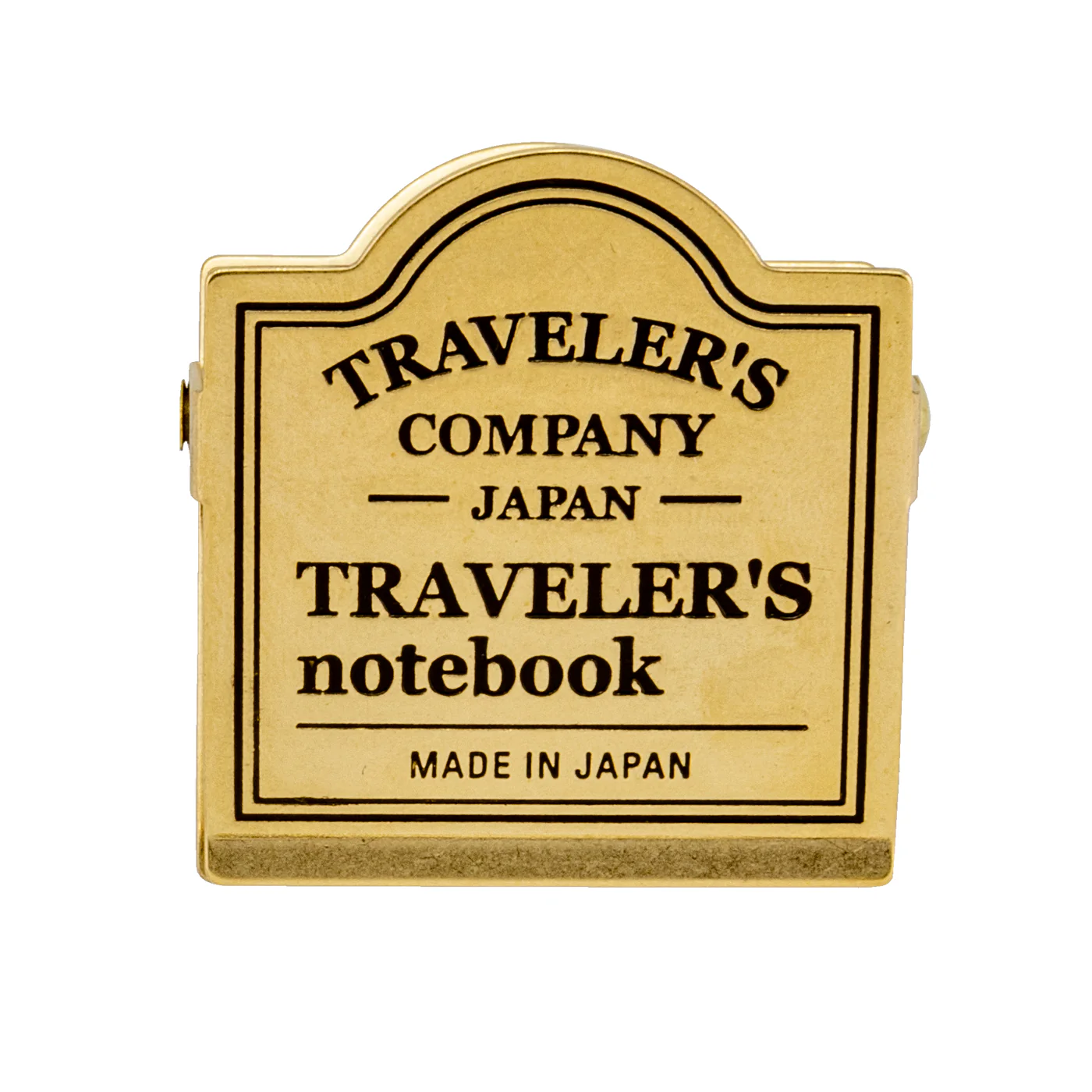TRAVELER'S COMPANY Traveler's Notebook Brass Clip -Traveler's Logo