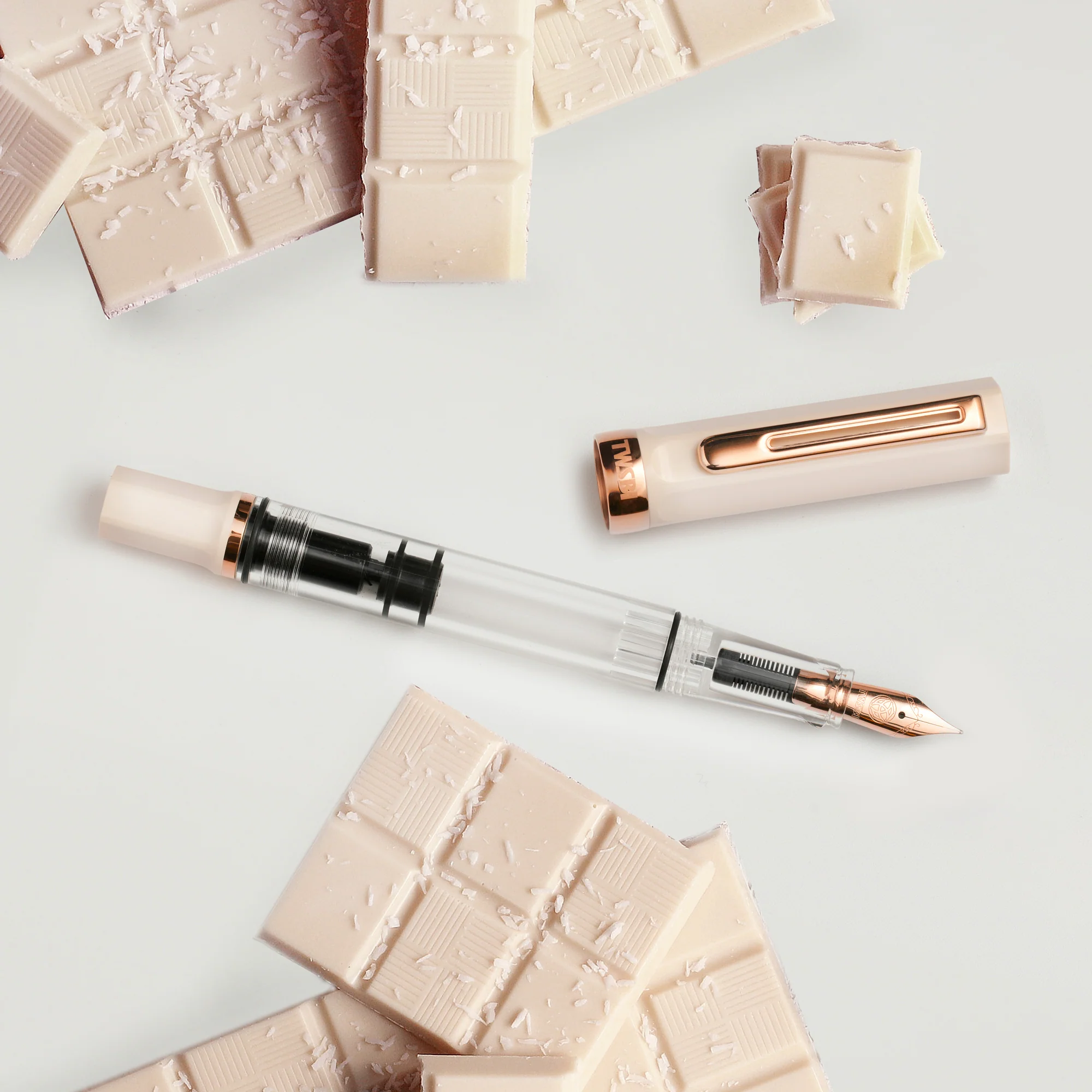 TWSBI ECO - Crème w/ Rose Gold Fountain - Image 2