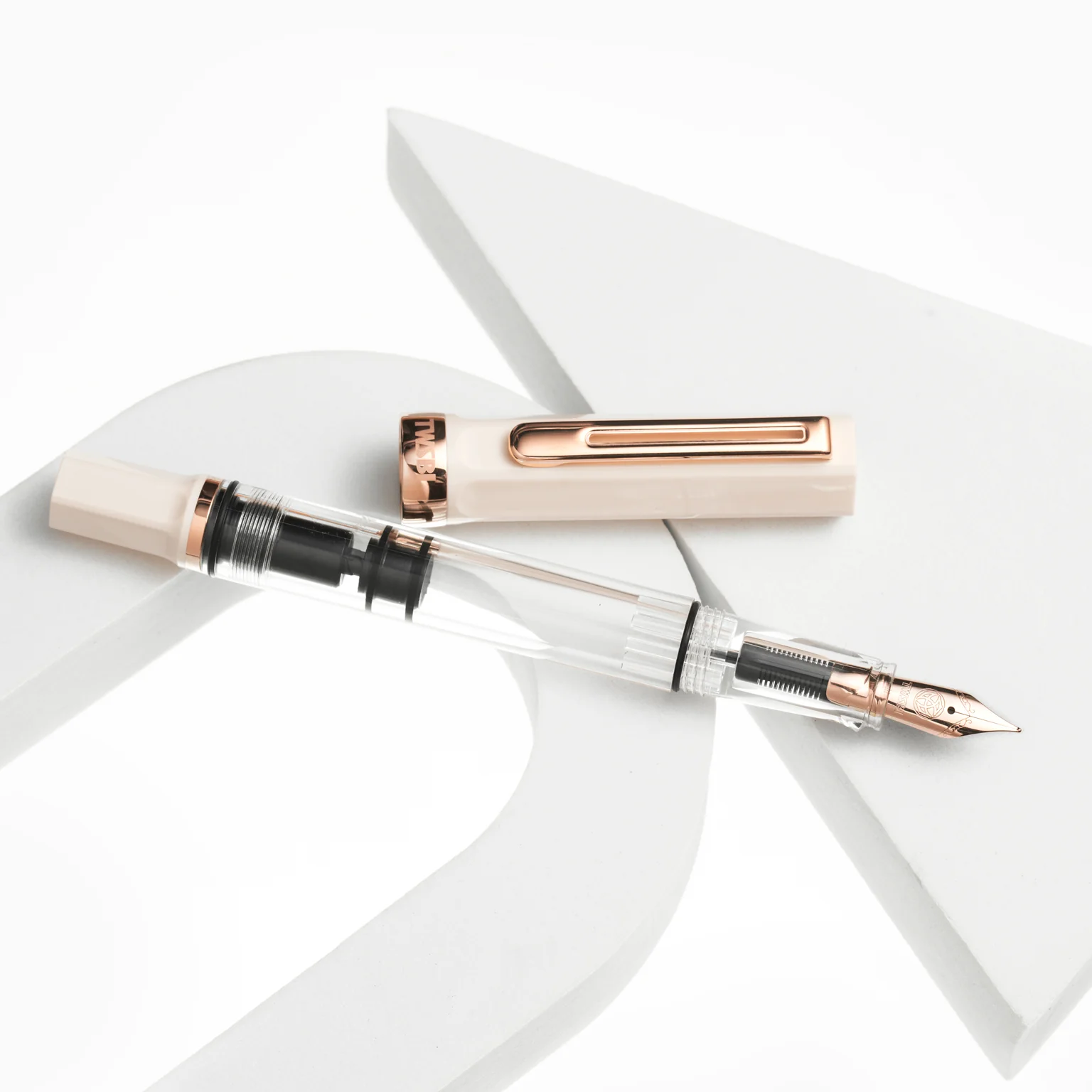 TWSBI ECO - Crème w/ Rose Gold Fountain - Image 3