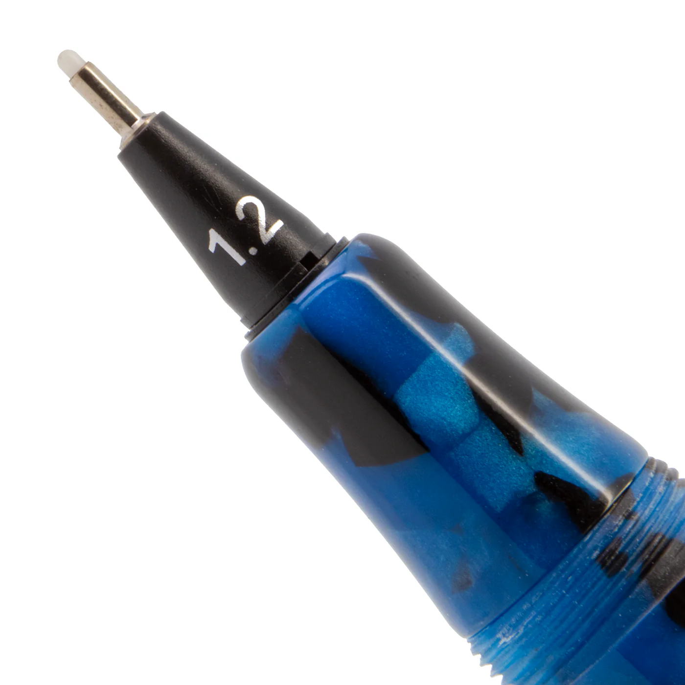 Yookers Front Section for Gaia Fiber Pen Blue/Black Marble Resin - Image 2